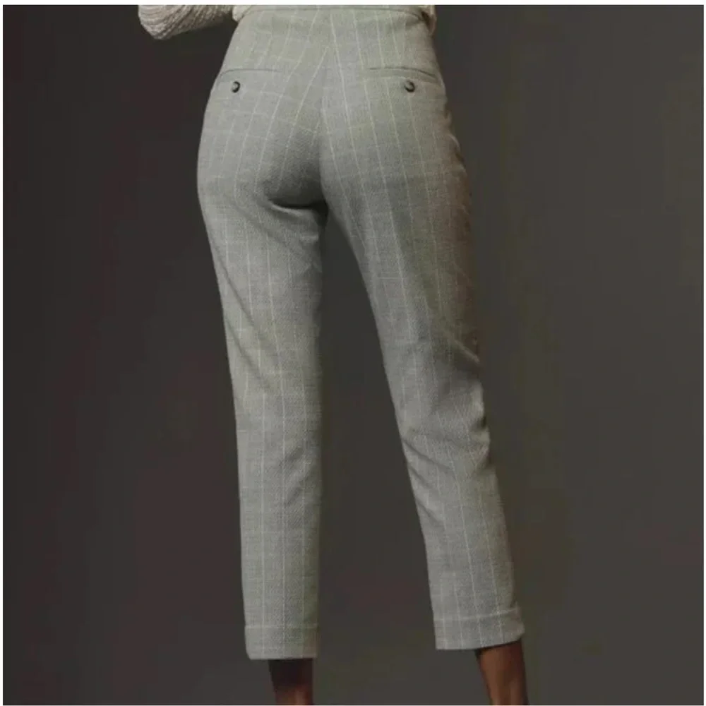 *ANTHROPOLOGIE* Gray x White Textured Square Pants Size 12